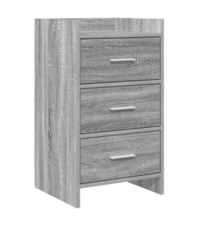 vidaXL Bedside Tables Grey Sonoma 40 x 36 x 70 cm Engineered Wood