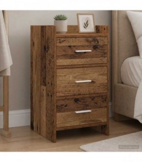 vidaXL Bedside Tables Old Wood 40 x 36 x 70 cm Engineered Wood