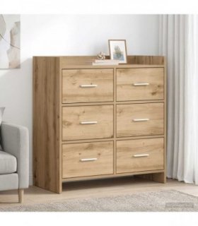 vidaXL Sideboard Artisan Oak 75 x 33 x 80 cm Engineered Wood