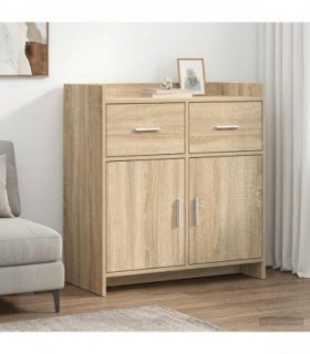 vidaXL Sideboard Sonoma Oak 75 x 36 x 80 cm Engineered Wood
