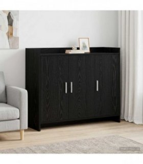 vidaXL Sideboard Black Oak 98.5 x 33 x 80 cm Engineered Wood