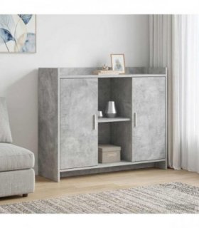 vidaXL Sideboard Concrete Grey 98.5 x 33 x 80 cm Engineered Wood
