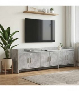 vidaXL TV Cabinet 168 x 33 x 47 cm Concrete Grey Engineered Wood — V0672370233
