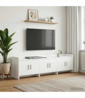 vidaXL TV Cabinet 168 x 33 x 47 cm White Engineered Wood — V0672370234