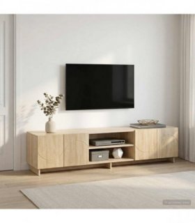 vidaXL TV Stand 180 x 34.5 x 40 cm Sonoma Oak Engineered Wood — Size: 179.5 x 34.5 x 40 cm