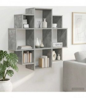 vidaXL Wall Shelf Concrete Grey 90 x 25 x 90 cm Engineered Wood
