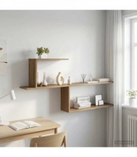 vidaXL Wall Shelf Artisan Oak 122 x 18 x 60 cm Engineered Wood