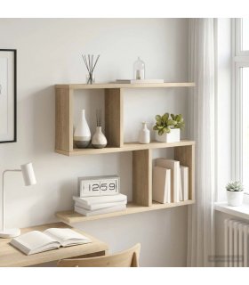 vidaXL Wall Shelf Sonoma Oak 60 x 12 x 50.5 cm Engineered Wood — Model: Cabinet combo design