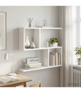 vidaXL Wall Shelf White 60 x 12 x 50.5 cm Engineered Wood — Model: Cabinet combo design