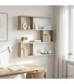 vidaXL Wall Shelf Sonoma Oak 80 x 12 x 79.5 cm Engineered Wood — Model: Tall multi-tier design