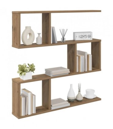 vidaXL Wall Shelf Artisan Oak 80 x 12 x 79.5 cm Engineered Wood — Model: Tall multi-tier design