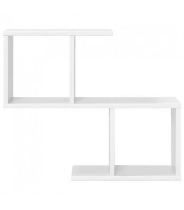 vidaXL Wall Shelf White 60 x 12 x 50.5 cm Engineered Wood — Model: Asymmetric shelf design