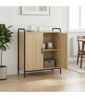 vidaXL Sideboard Sonoma Oak 73 x 33 x 81 cm Engineered Wood — Model: with 2 doors
