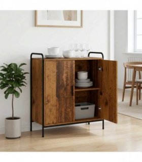 vidaXL Sideboard Old Wood 73 x 33 x 81 cm Engineered Wood — Model: with 2 doors