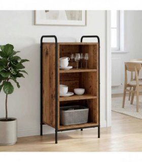 vidaXL Sideboard Old Wood 40 x 33 x 80.5 cm Engineered Wood — Model: with 2 shelves