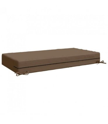 vidaXL Seat Cushion SOEST 100% Polyester Taupe 120 x 80 x 15 cm