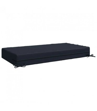 vidaXL Seat Cushion SOEST 100% Polyester Dark blue 120 x 60 x 15 cm