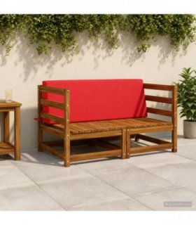 vidaXL Back cushion SOEST 100% Polyester Red 120 x 20 x 40 cm