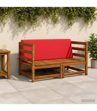 vidaXL Back cushion SOEST 100% Polyester Red 120 x 20 x 40 cm