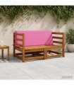 vidaXL Back cushion SOEST 100% Polyester Pink 120 x 20 x 40 cm