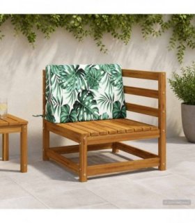 vidaXL Back cushion SOEST 100% Polyester Leaf pattern 60 x 20 x 40 cm
