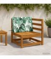 vidaXL Back cushion SOEST 100% Polyester Leaf pattern 60 x 20 x 40 cm
