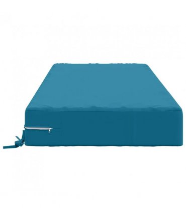 vidaXL Seat Cushion SOEST 100% Polyester Light blue 120 x 60 x 15 cm