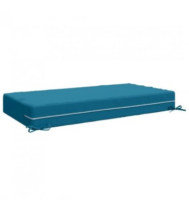 vidaXL Seat Cushion SOEST 100% Polyester Light blue 120 x 60 x 15 cm