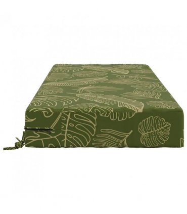 vidaXL Seat Cushion SOEST 100% Polyester Leaf design 120 x 60 x 15 cm