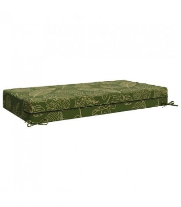vidaXL Seat Cushion SOEST 100% Polyester Leaf design 120 x 60 x 15 cm