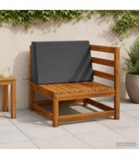 vidaXL Back cushion SOEST 100% Polyester Anthracite 60 x 20 x 40 cm — V0672372293