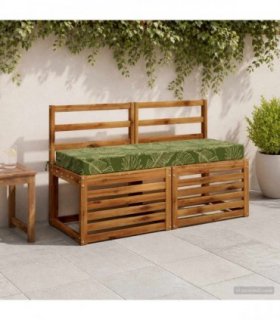 vidaXL Back Cushion SOEST 100% Polyester Leaf Design 120 x 40 x 10 cm