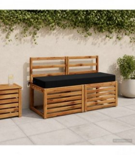 vidaXL Back Cushion SOEST 100% Polyester Black 120 x 40 x 10 cm