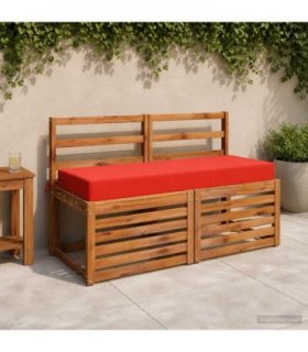 vidaXL Back Cushion SOEST 100% Polyester Red 120 x 40 x 10 cm