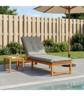 vidaXL Sunlounger Cushion GEMERT 100% Polyester Grey 190 x 60 x 9 cm