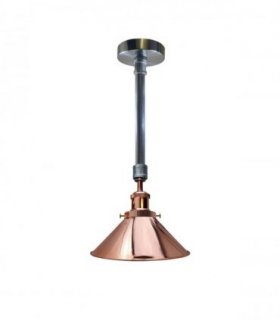 Industrial Retro Pendant Light Shade Suspended Ceiling Pipe Lights Metal Lamp UK — Size: without bulb