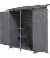 Garden Storage Shed Tool Organizer w/ Table, 139x75x160cm, Grey