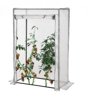 100 x 50 x 150cm Greenhouse w/ Zipper Roll-up Door Outdoor White