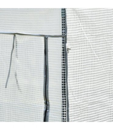 100 x 50 x 150cm Greenhouse w/ Zipper Roll-up Door Outdoor White