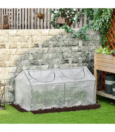 Greenhouse Plants Foil Tomato Vegetable House W/ 2 Windows White