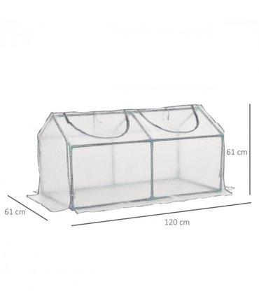 Greenhouse Plants Foil Tomato Vegetable House W/ 2 Windows White