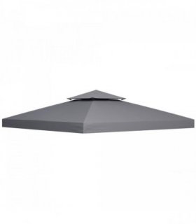 3 x 3(m) Gazebo Canopy Roof Top Replacement Cover Deep Grey (TOP ONLY)