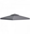 3 x 3(m) Gazebo Canopy Roof Top Replacement Cover Deep Grey (TOP ONLY)