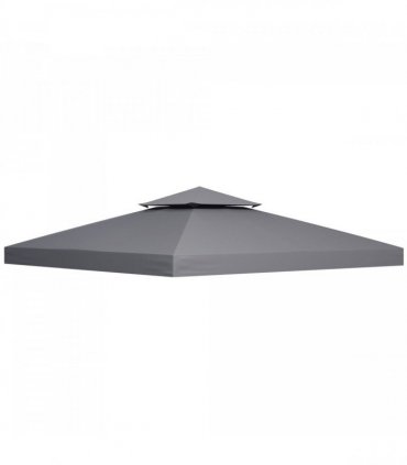 3 x 3(m) Gazebo Canopy Roof Top Replacement Cover Deep Grey (TOP ONLY)