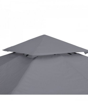3 x 3(m) Gazebo Canopy Roof Top Replacement Cover Deep Grey (TOP ONLY)