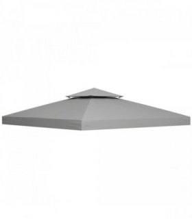 3 x 3(m) Gazebo Canopy Roof Top Replacement Cover Light Grey (TOP ONLY)