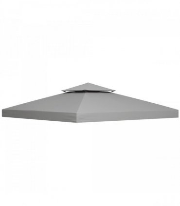 3 x 3(m) Gazebo Canopy Roof Top Replacement Cover Light Grey (TOP ONLY)