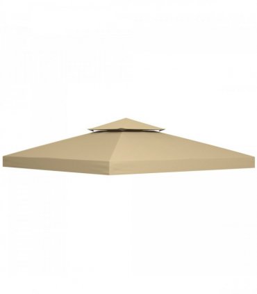 3 x 3(m) Gazebo Canopy Roof Top Replacement Cover Spare Part Deep Beige