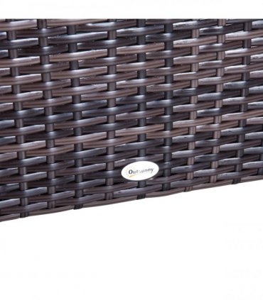 6 PCS Rattan Funiture Set-Brown/Beige — Colour: Brown, beige, Green, white