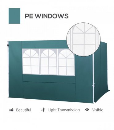 3m Gazebo Exchangeable Side Panel-Green